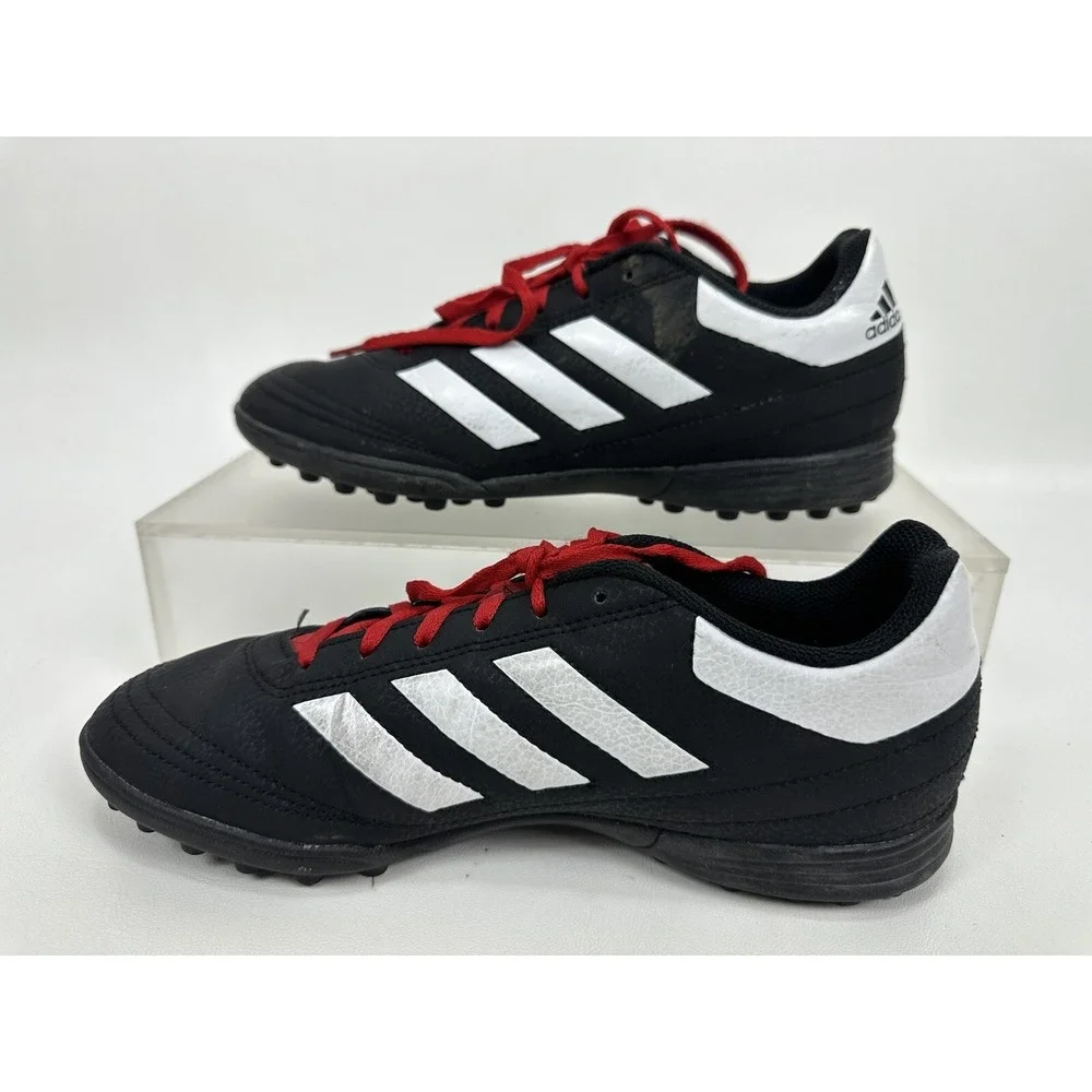 Adidas Mens Goletto TF 6 Soccer Shoes Black G26369 Stripe Low Top Cleats‎ Sz 6.5
